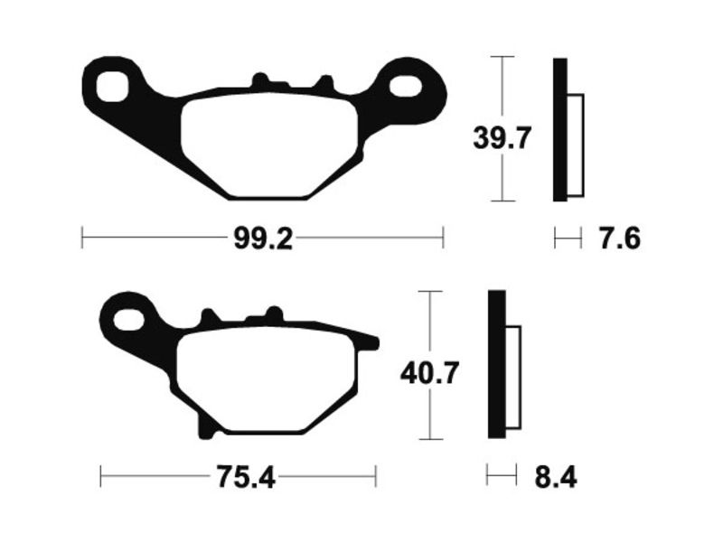 Plaquettes de frein TECNIUM Scooter organique - ME202
