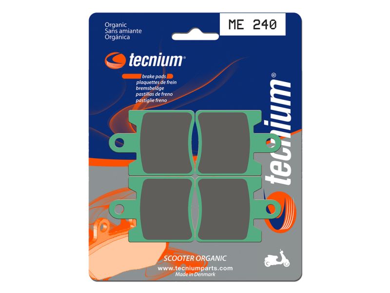 Plaquettes de frein TECNIUM Scooter organique - ME240