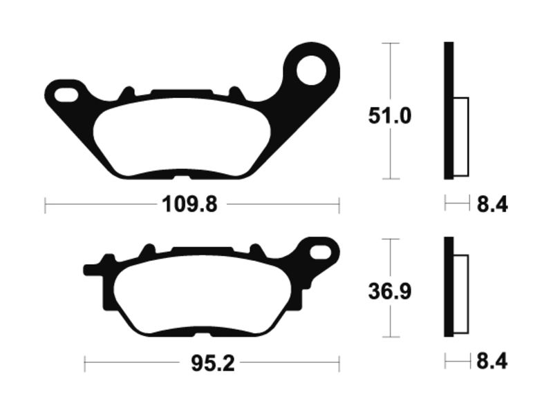 Plaquettes de frein TECNIUM Scooter organique - ME358