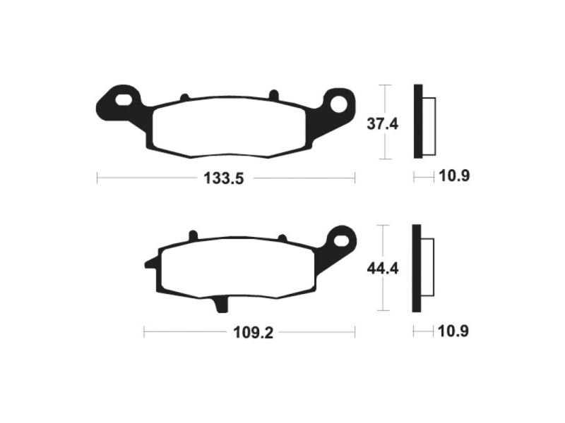 Plaquettes de frein TECNIUM Performance métal fritté - MR386