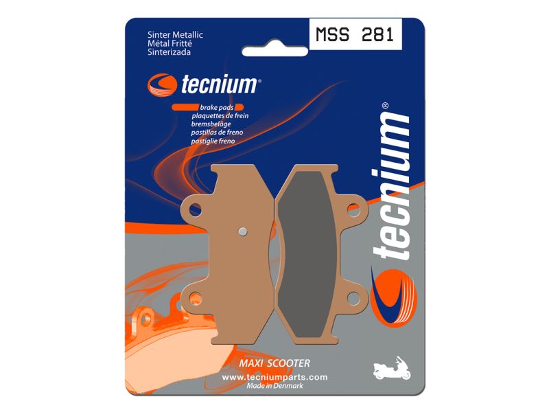 Plaquettes de frein TECNIUM Maxi Scooter métal fritté - MSS281