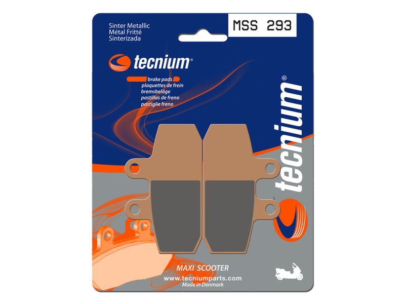 Plaquettes de frein TECNIUM Maxi Scooter métal fritté - MSS293