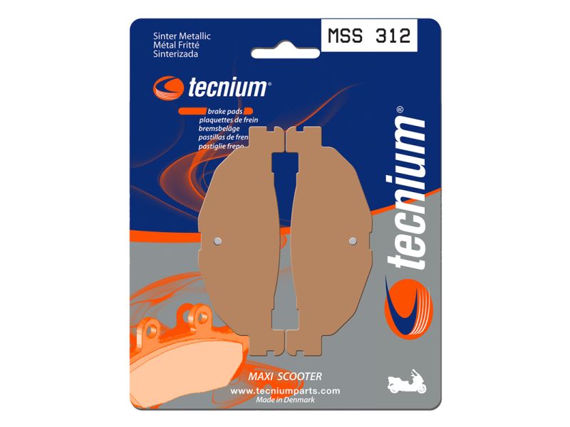 Plaquettes de frein TECNIUM Maxi Scooter métal fritté - MSS312