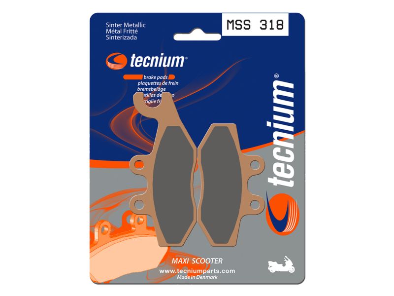 Plaquettes de frein TECNIUM Maxi Scooter métal fritté - MSS318