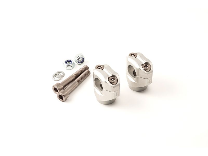 Pontets de guidon LSL Ø22,2mm hauteur origine argent Suzuki GS500E