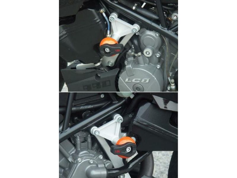 Kit fixation tampon de protection LSL pour KTM SUPERDUKE 990 2005-08