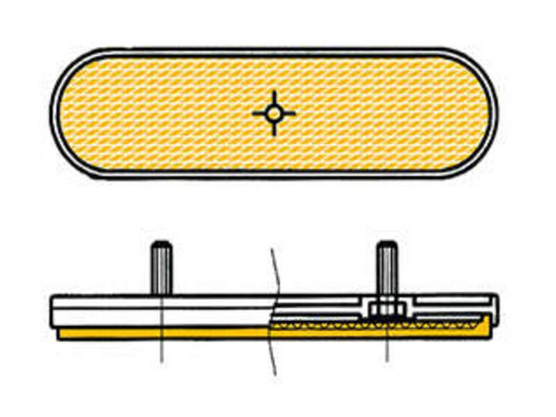 Catadioptre V PARTS ovale 96x27mm orange