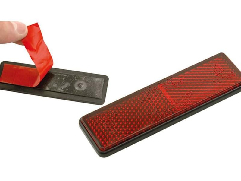 Catadioptre V PARTS rectangulaire 91x25mm rouge