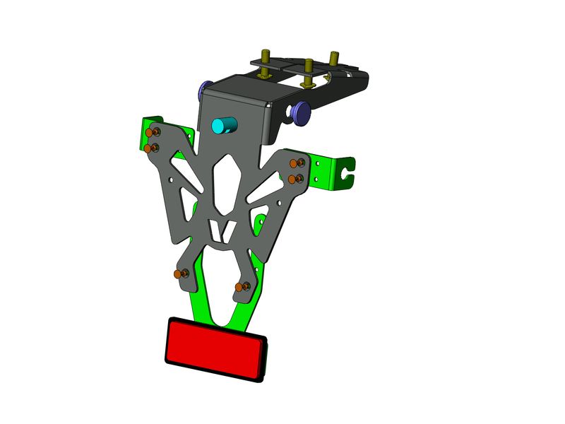 Support de plaque V PARTS noir Honda CB650F