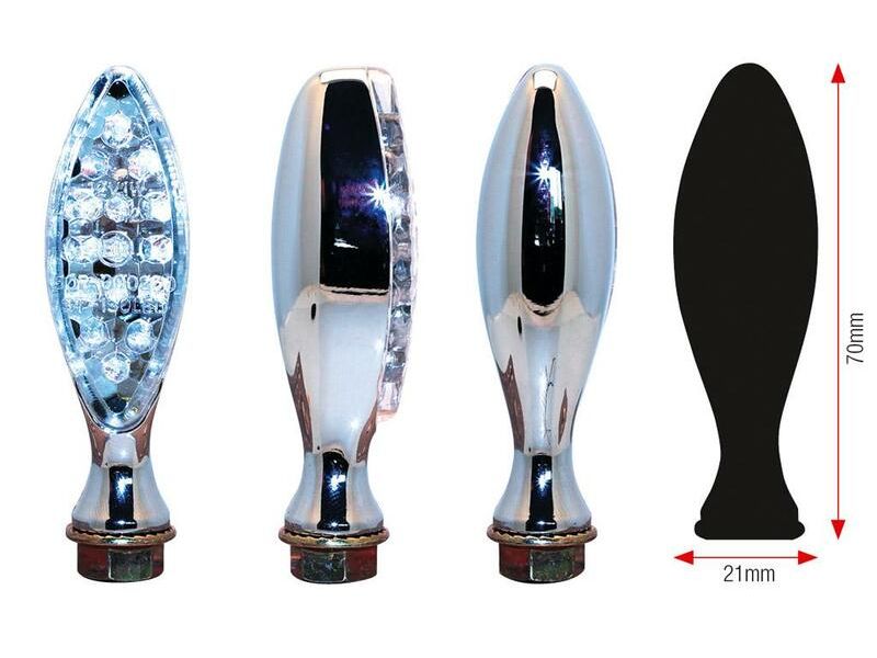 Clignotants BIHR Elipse LED métal chromé universel