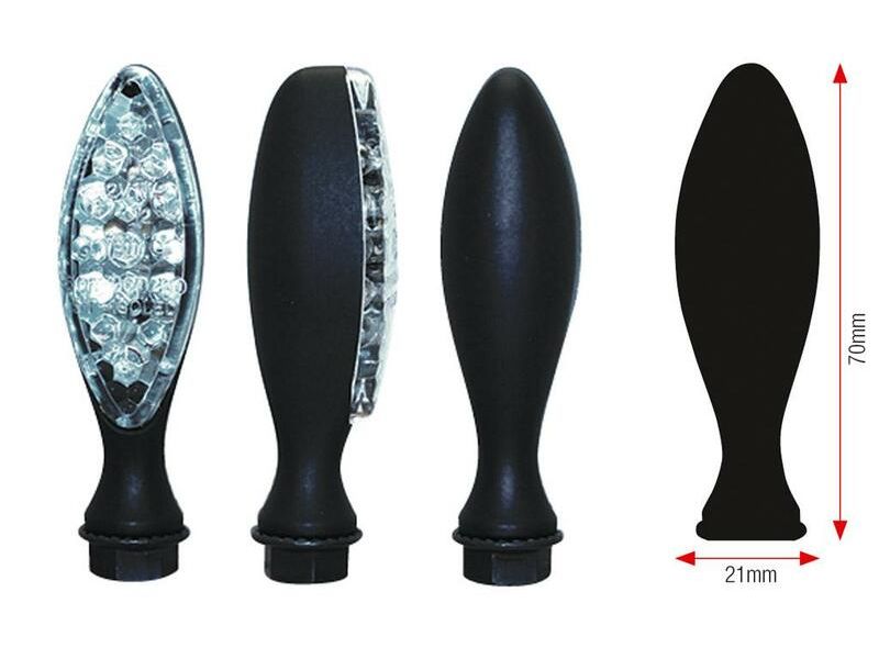 Clignotants BIHR Elipse LED métal noir universel