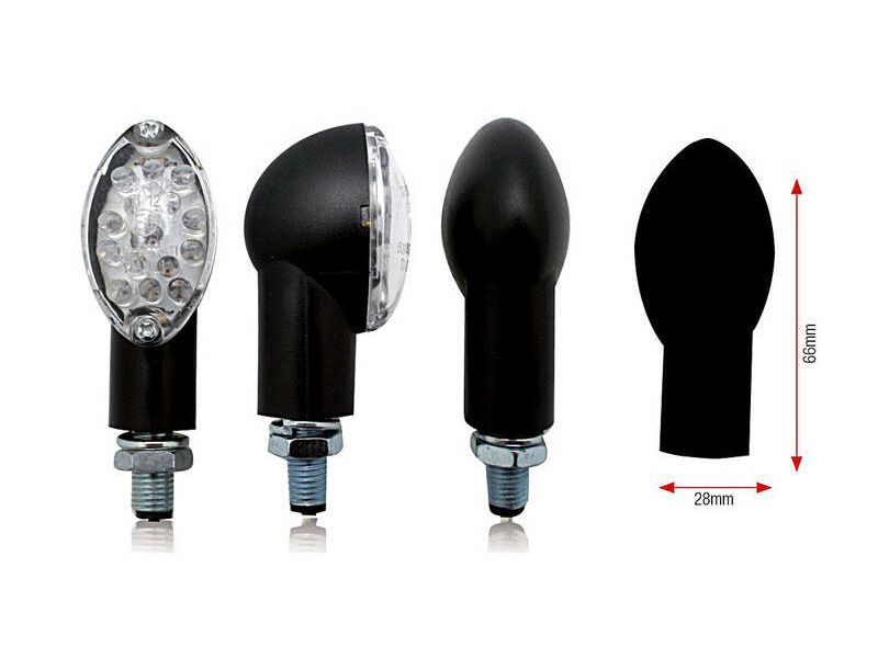 Clignotants BIHR Oval LED noir universel