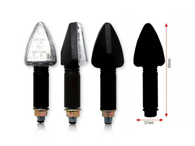 Clignotants BIHR Tri LED long noir universel