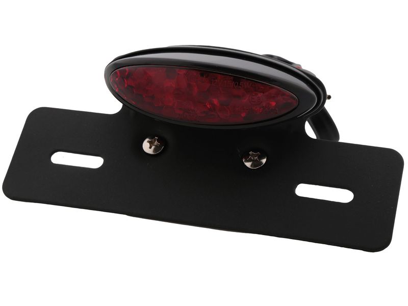 Feu arrière avec support de plaque V PARTS noir ovale universel