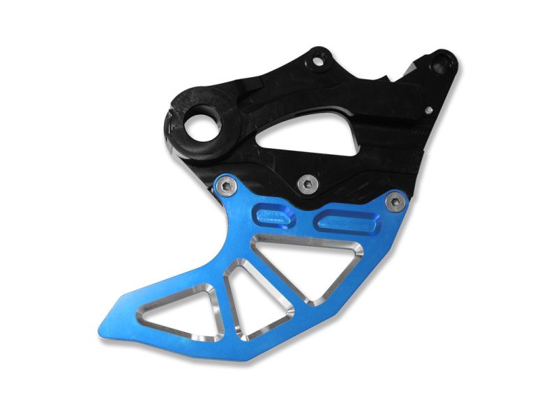 Protège disque arrière ART bleu avec protection étrier Sherco