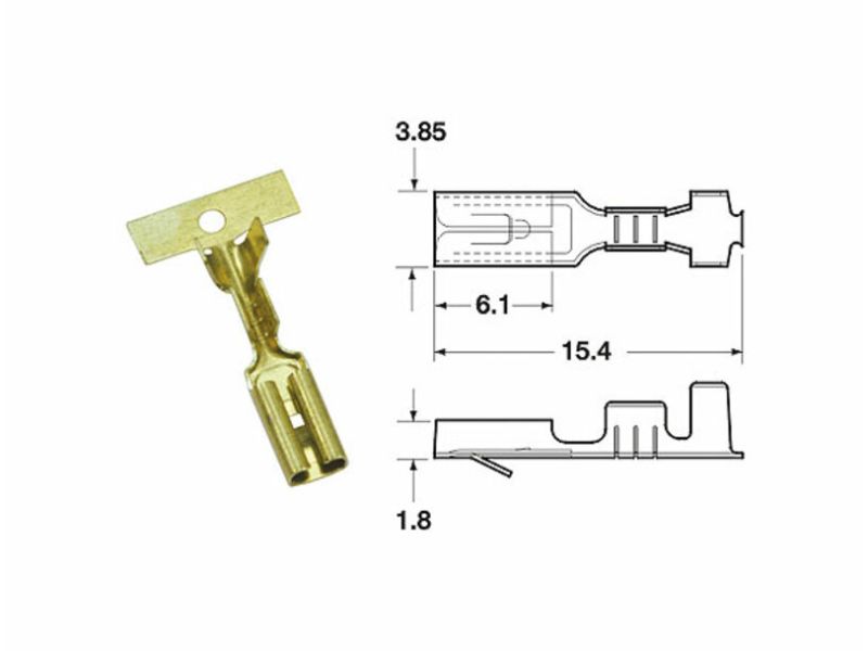 Cosse femelle série 110 ML BIHR Ø0,85mm²/1,25mm² - 50pcs