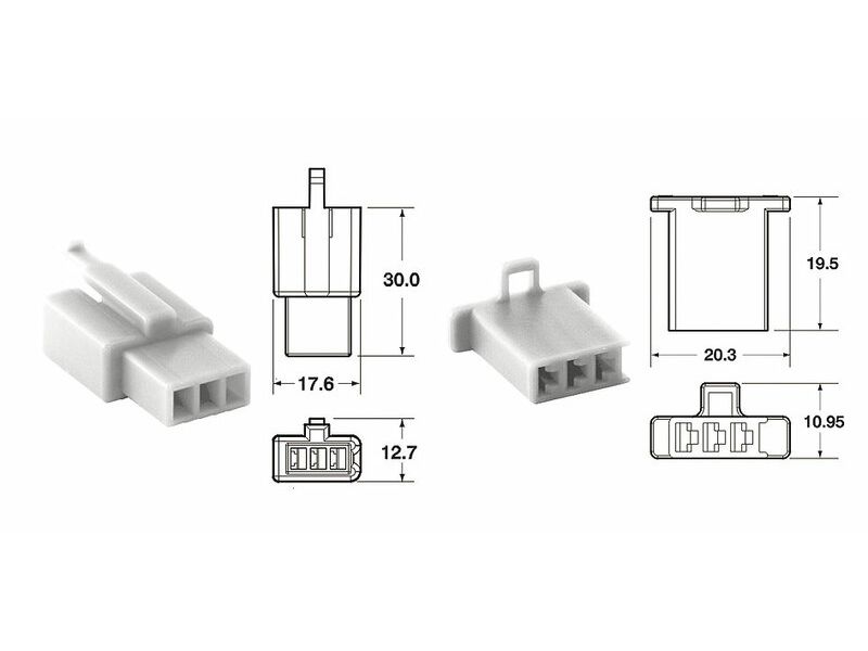 Jeu de connectiques 3 voies 110 ML BIHR type origine Ø0,5mm²/0,85mm² - 5 jeux complets