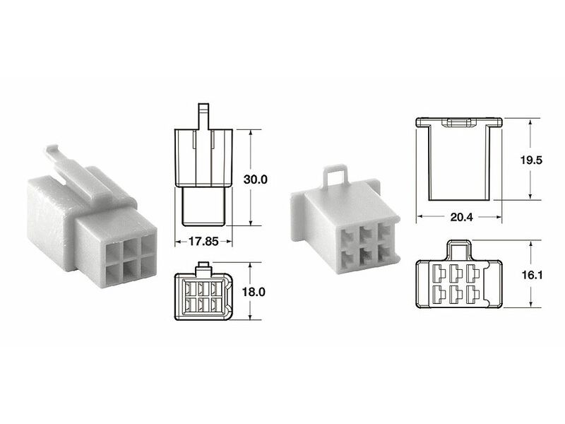 Jeu de connectiques 6 voies 110 ML BIHR type origine Ø0,5mm²/0,85mm² - 5 jeux complets
