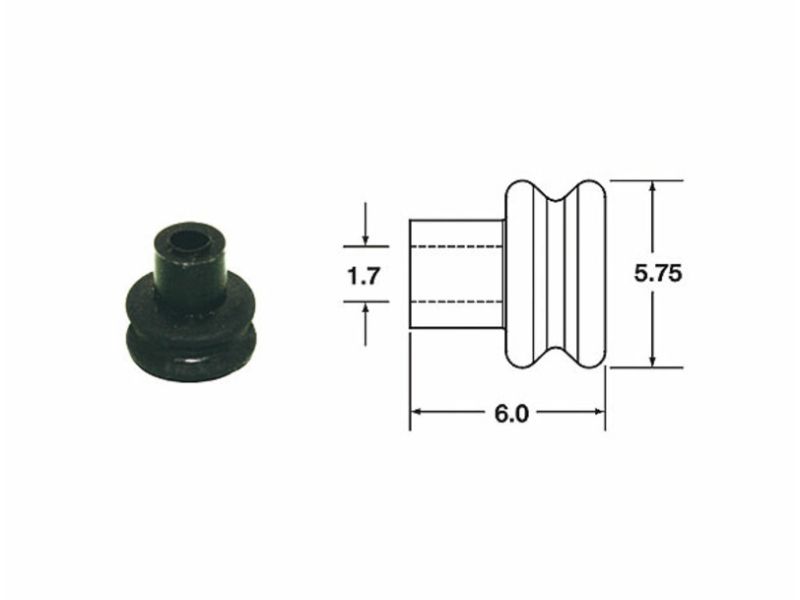 Joints silicone creux 090 SMTO BIHR Ø1,7mm noir - 50pcs
