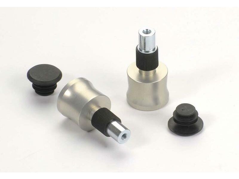 EMBOUTS DE GUIDON LSL 14 POUR REVETEMENTS ALU EN ARGENT