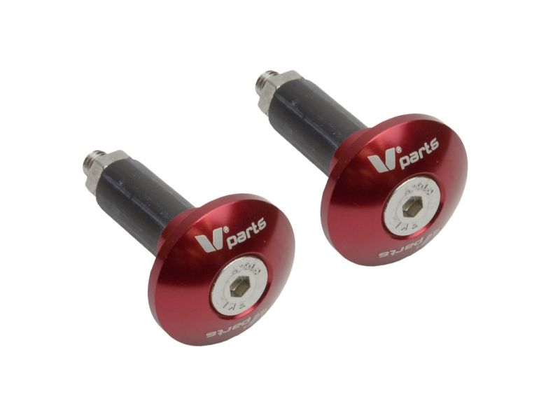 Embout de guidon V PARTS Ø12-18mm rouge