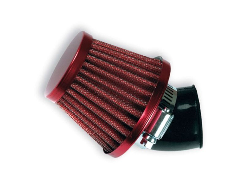 Filtre à air conique V PARTS papier 45° Ø28mm chrome - L304