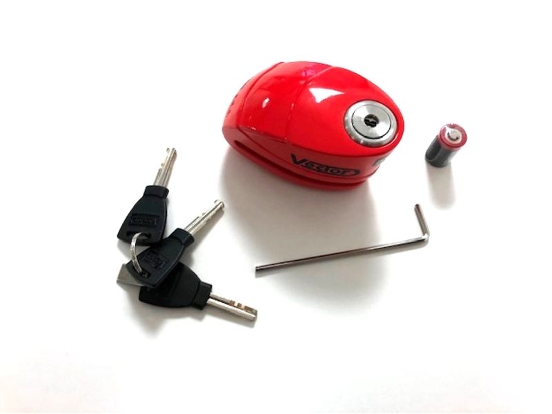 Bloque-disque avec alarme VECTOR The Max Alarm (120dB) - Ø14mm - Classe SRA