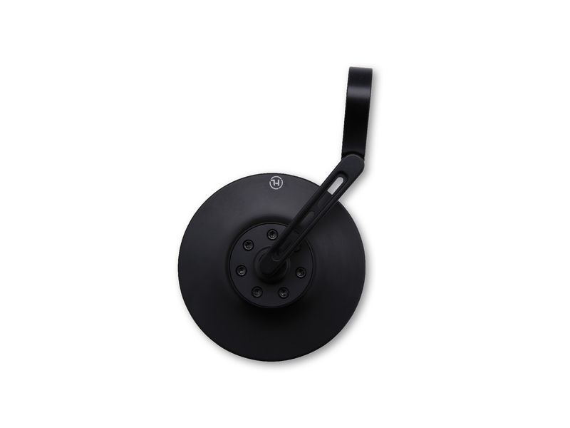 Rétroviseur embout de guidon HIGHSIDER Conero 2 Black Edition court - à l'unité