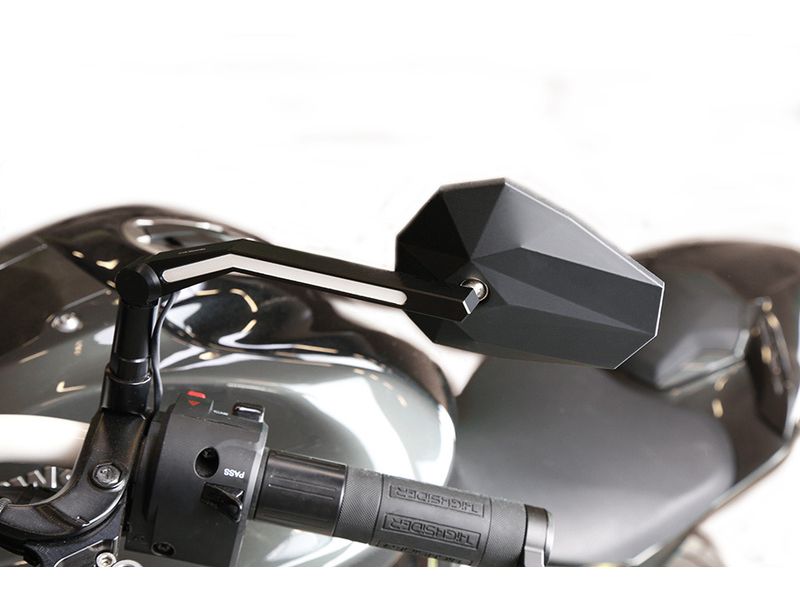 Rétroviseur HIGHSIDER Stealth-X3 avec feu de position LED - par paire