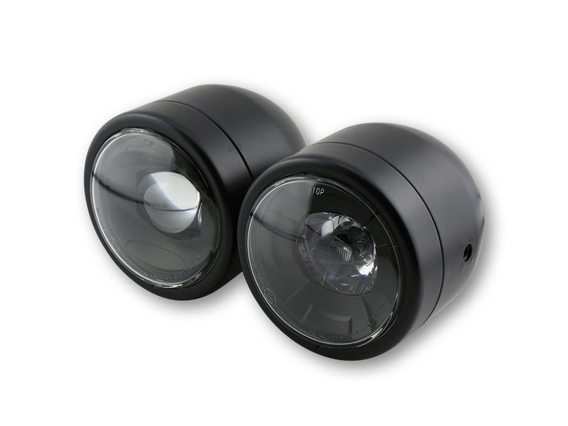 Phare LED SHIN YO Twin noir montage latéral