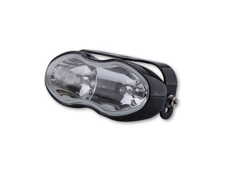 Eclairage SHIN YO Feu de route/feu de brouillard noir verre clair 2x H3 55W