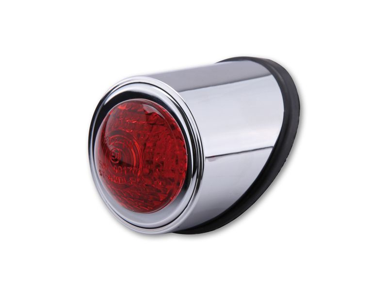Feu arrière LED SHIN YO Old School TYPE1 chrome verre rouge