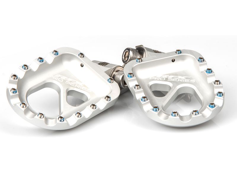 Repose-pieds en aluminium CNC trial RFX Pro (Argenté) universel - Gas Gas/Beta/Sherco/Montesa