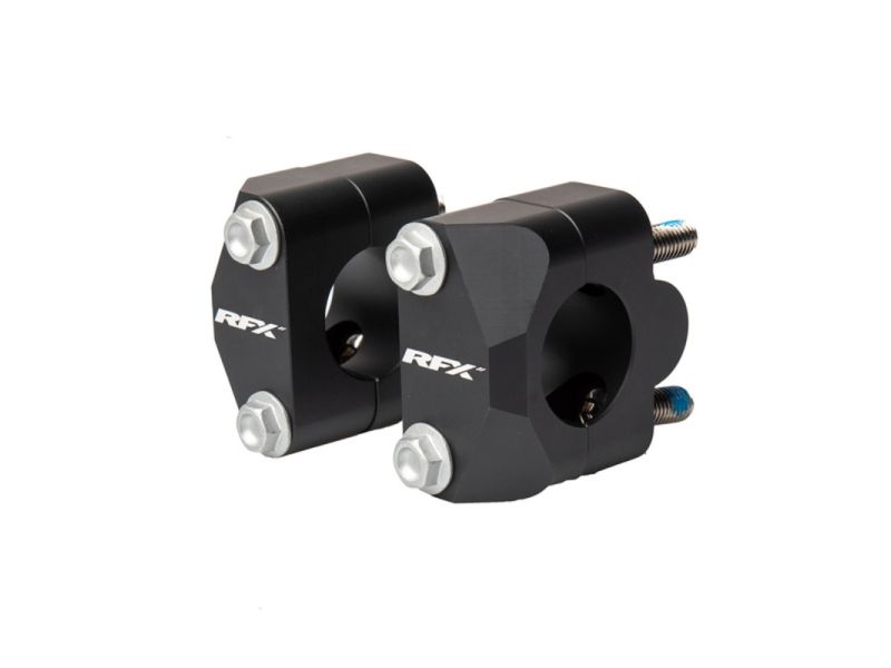 Pontets adaptateur de guidon RFX Race 22,2mm>28,6mm (Noir) universel  Conversion en guidon surdimensionné.