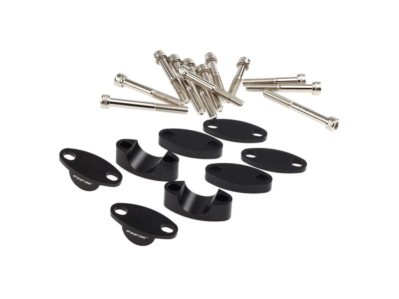 Kit de réhausse de guidon RFX Race 22,2 mm (Noir) réhausses universelles 25 mm/30 mm/35 mm/40 mm