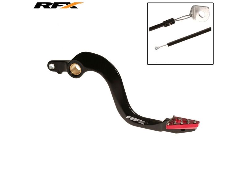 Pédale de frein arrière RFX Pro ST (Anodisé dur noir/rouge) - Honda CR250
