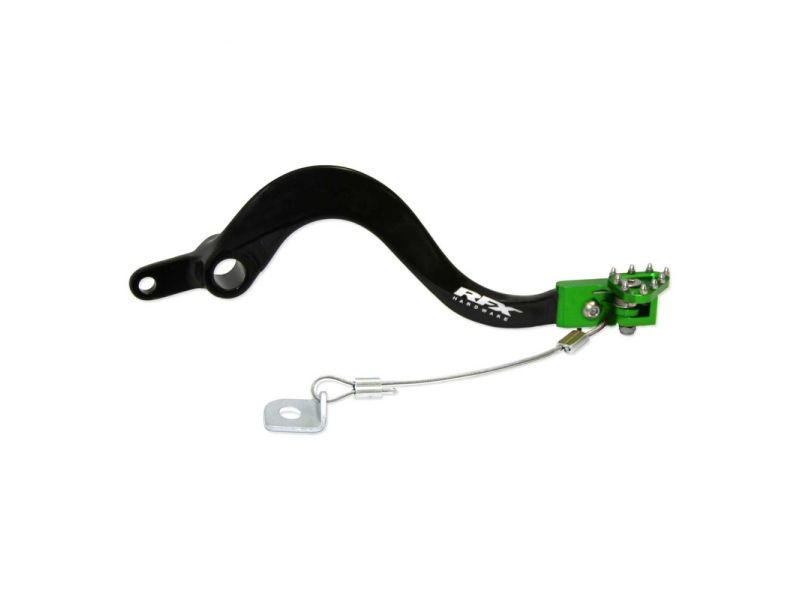 Pédale de frein arrière RFX Pro FT (Noir/Vert) - Kawasaki KXF250/450