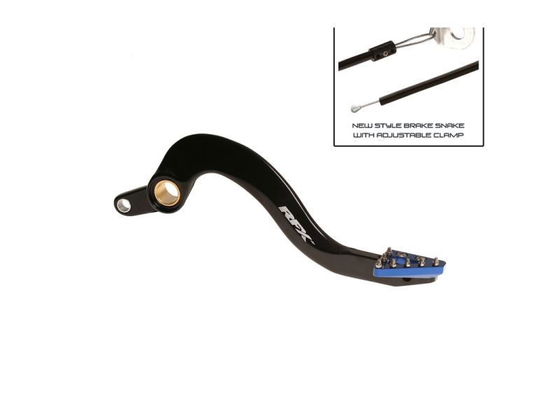 Pédale de frein arrière RFX Pro ST (Anodisé dur noir/bleu) - Yamaha YZF/WRF 250