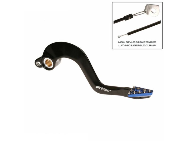 Pédale de frein arrière RFX Pro ST (Anodisé dur noir/bleu) - Yamaha YZ125/250
