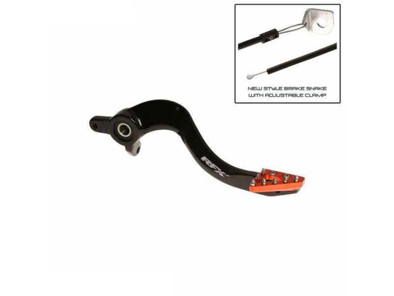 Pédale de frein arrière RFX Pro ST (Anodisé dur noir/orange) - KTM SX/SX-F 125-525