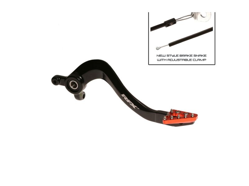 Pédale de frein arrière RFX Pro ST (Anodisé dur noir/orange) - KTM85
