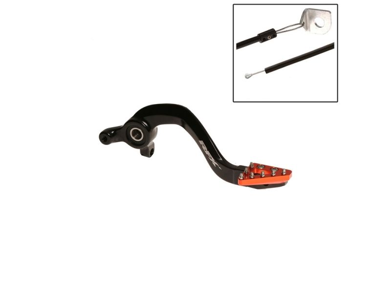Pédale de frein arrière RFX Pro ST (Anodisé dur noir/orange) - KTM65