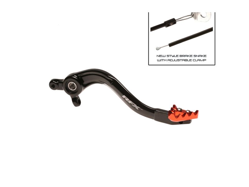 Pédale de frein arrière RFX Pro ST (Anodisé dur noir/orange)