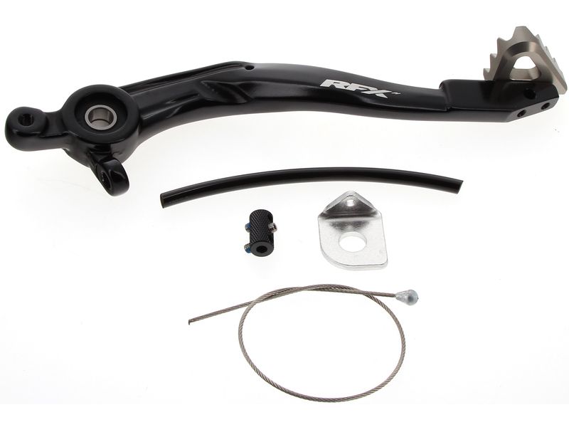 Pédale de frein arrière RFX Pro Series anodisé dur noir/titane