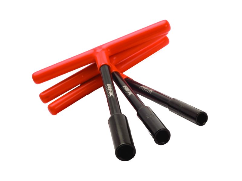 Jeu de clés en T RFX Pro (Noir/Orange) empreinte standard avec poignée en caoutchouc  - 8mm/10mm/13mm pour KTM et Husqvarna