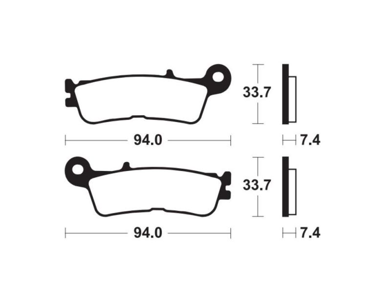 Plaquettes de frein TECNIUM MX/ATV métal fritté - MOR465