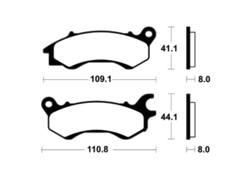 Plaquettes de frein TECNIUM scooter organique - ME469