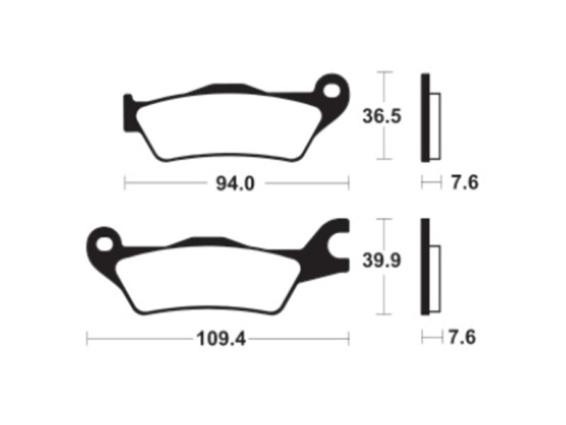 Plaquettes de frein TECNIUM - MA451