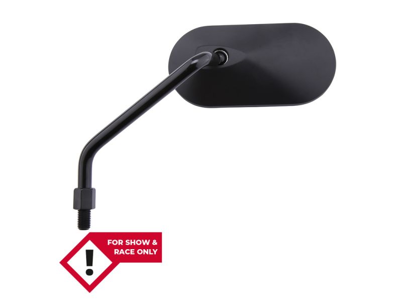 HIGHSIDER smart AGILA Handlebar Mirror, Oval, Black, Left, No E-test