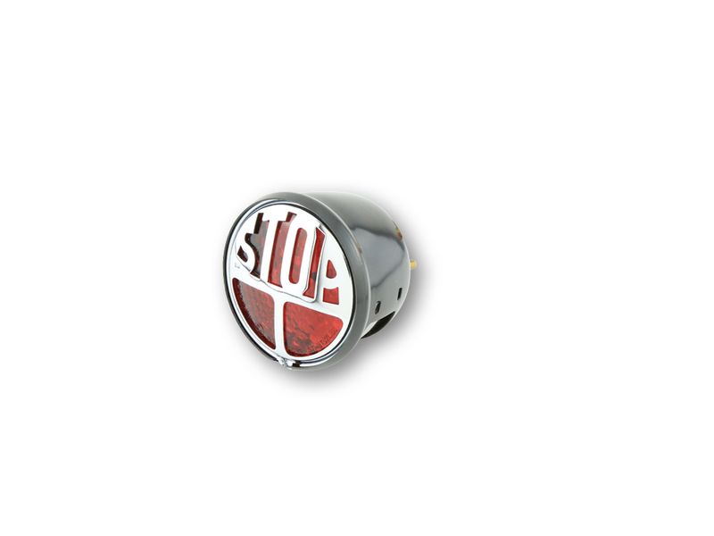 HIGHSIDER smart LED taillight STOP, red glass, black metal housing